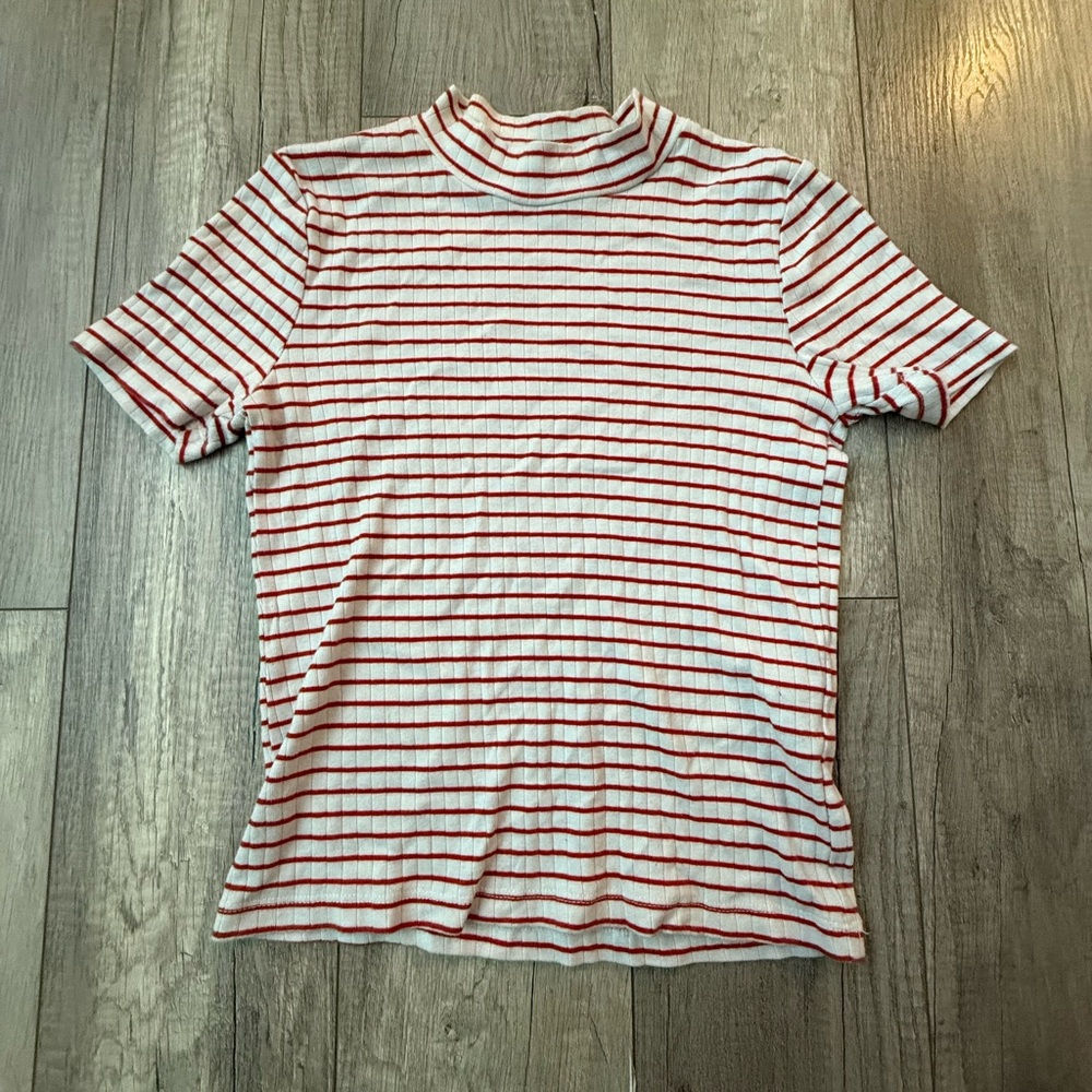 Striped Red and White Shirt